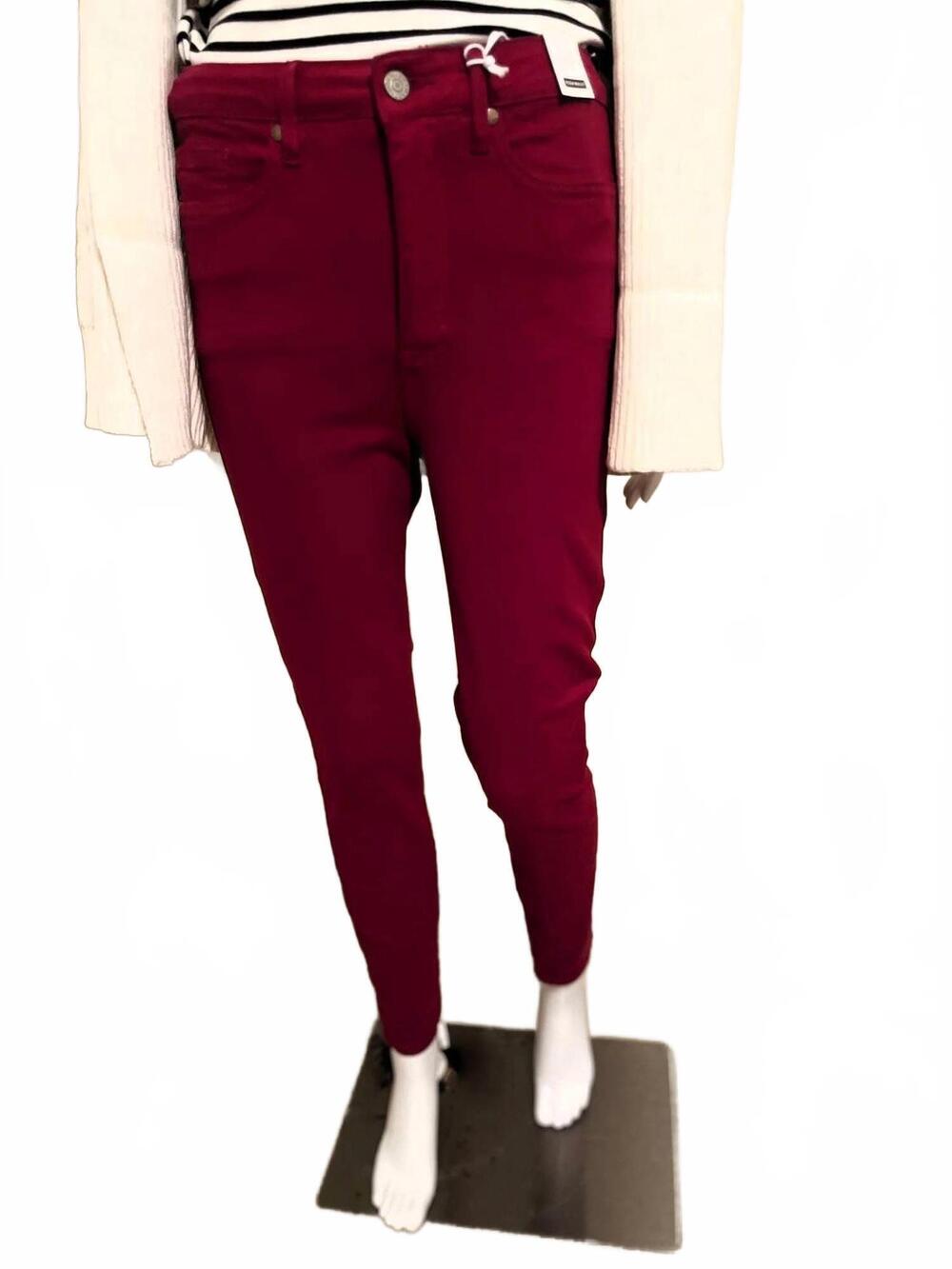 NEW JUDY BLUE women's tummy control jeans in scarlet